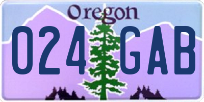 OR license plate 024GAB