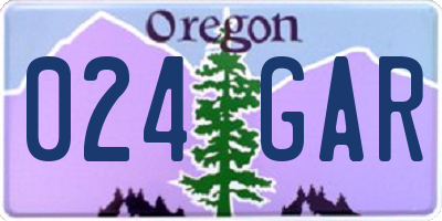 OR license plate 024GAR