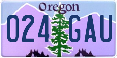 OR license plate 024GAU