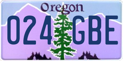 OR license plate 024GBE