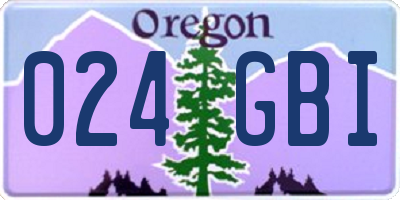 OR license plate 024GBI