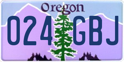 OR license plate 024GBJ