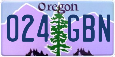 OR license plate 024GBN