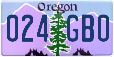 OR license plate 024GBO