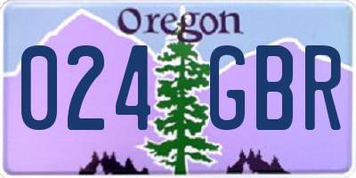 OR license plate 024GBR