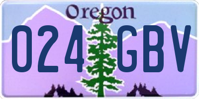 OR license plate 024GBV