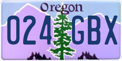 OR license plate 024GBX