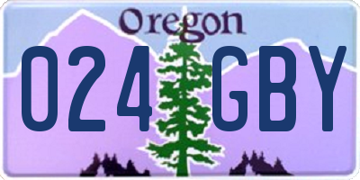 OR license plate 024GBY