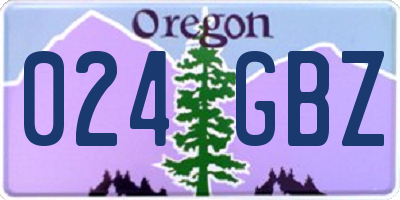 OR license plate 024GBZ