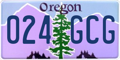 OR license plate 024GCG