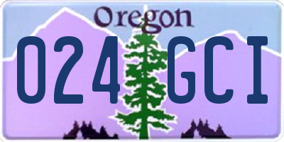 OR license plate 024GCI