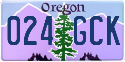 OR license plate 024GCK