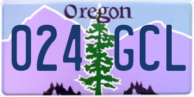 OR license plate 024GCL