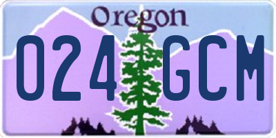 OR license plate 024GCM