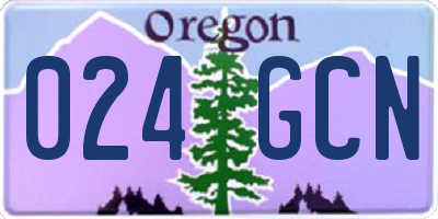 OR license plate 024GCN