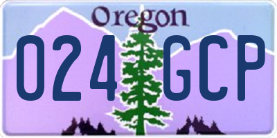 OR license plate 024GCP