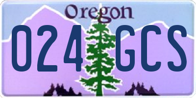 OR license plate 024GCS