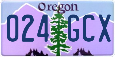 OR license plate 024GCX