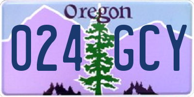 OR license plate 024GCY