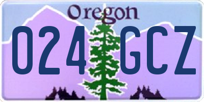 OR license plate 024GCZ
