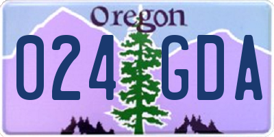 OR license plate 024GDA