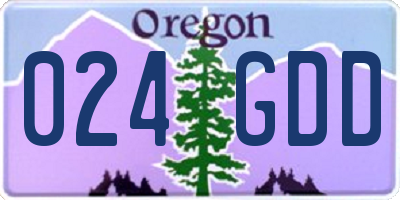 OR license plate 024GDD