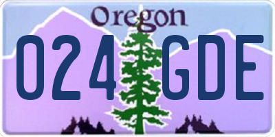 OR license plate 024GDE