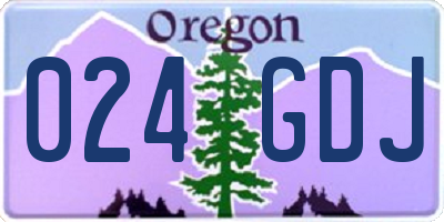 OR license plate 024GDJ
