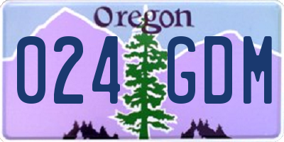 OR license plate 024GDM