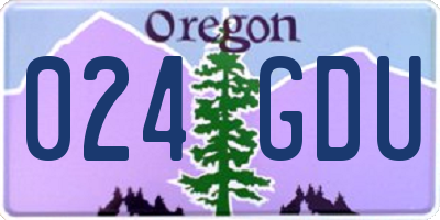 OR license plate 024GDU