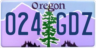OR license plate 024GDZ