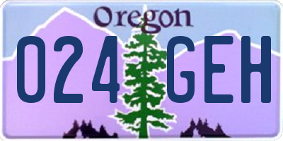 OR license plate 024GEH