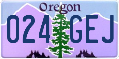 OR license plate 024GEJ