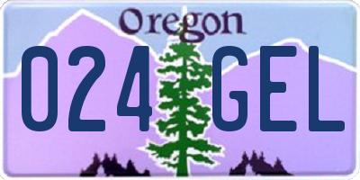 OR license plate 024GEL