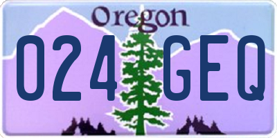 OR license plate 024GEQ