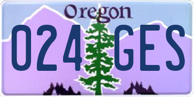 OR license plate 024GES