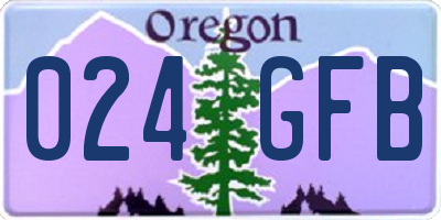 OR license plate 024GFB