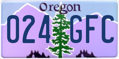 OR license plate 024GFC