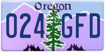 OR license plate 024GFD