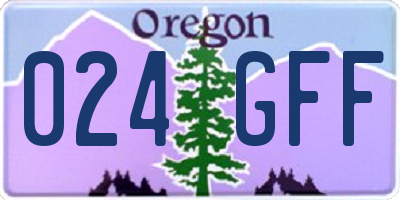 OR license plate 024GFF
