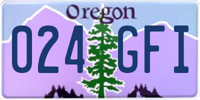 OR license plate 024GFI