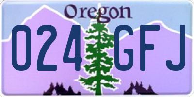 OR license plate 024GFJ