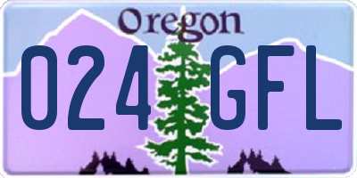 OR license plate 024GFL