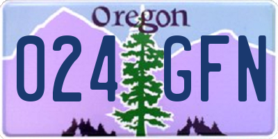 OR license plate 024GFN