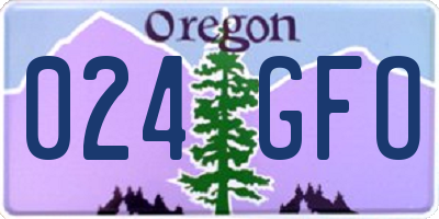 OR license plate 024GFO