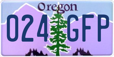 OR license plate 024GFP
