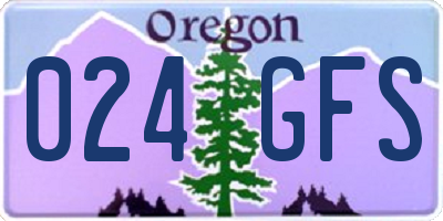 OR license plate 024GFS