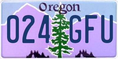 OR license plate 024GFU