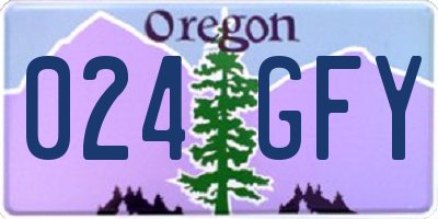 OR license plate 024GFY