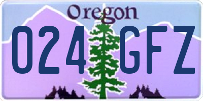 OR license plate 024GFZ